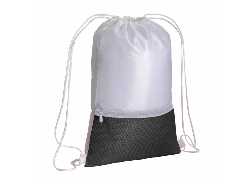 Zainetto in poliestere 210T con tasca zip colorata e chiusura a strozzo FullGadgets.com