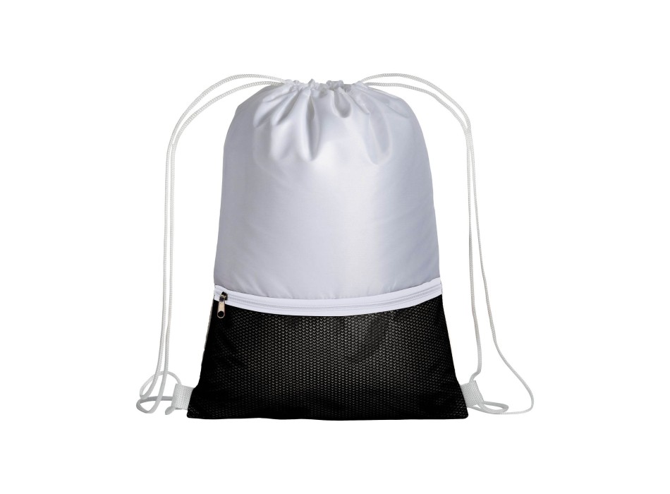 Zainetto in poliestere 210T con tasca zip colorata e chiusura a strozzo FullGadgets.com