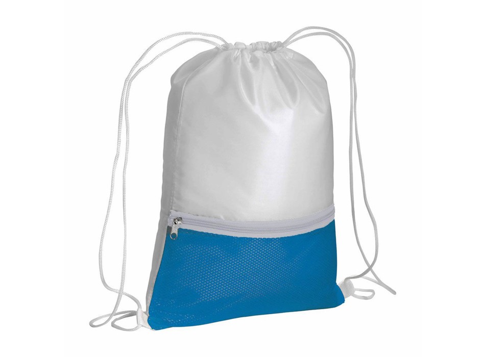 Zainetto in poliestere 210T con tasca zip colorata e chiusura a strozzo FullGadgets.com