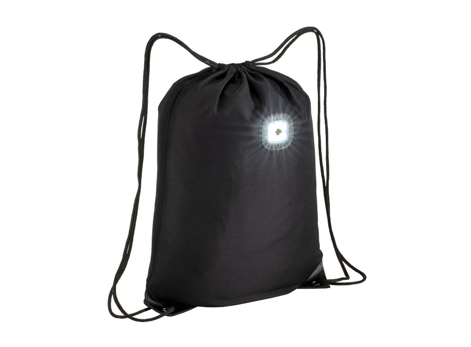 Zainetto in poliestere 300T con luce LED COB, angoli rinforzati. FullGadgets.com