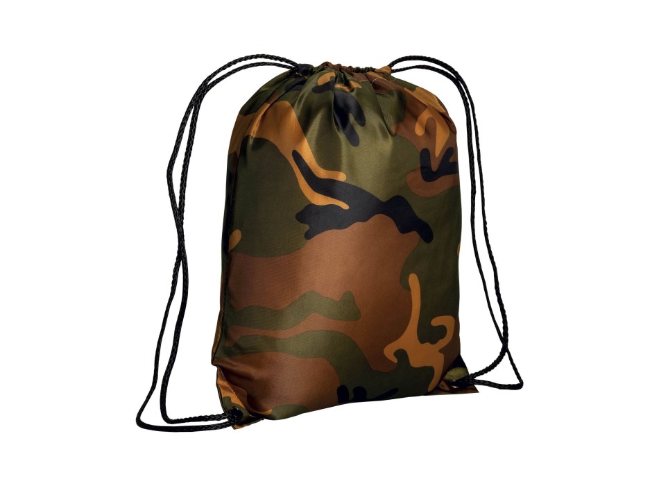 Zainetto mimetico in poliestere 210 T con chiusura a strozzo e angoli rinforzati FullGadgets.com