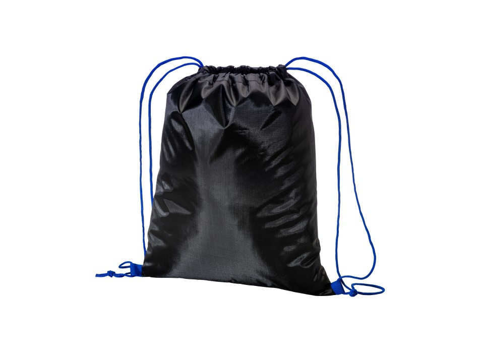 Zainetto nero in poliestere 210 T con chiusura a strozzo e cordini colorati FullGadgets.com
