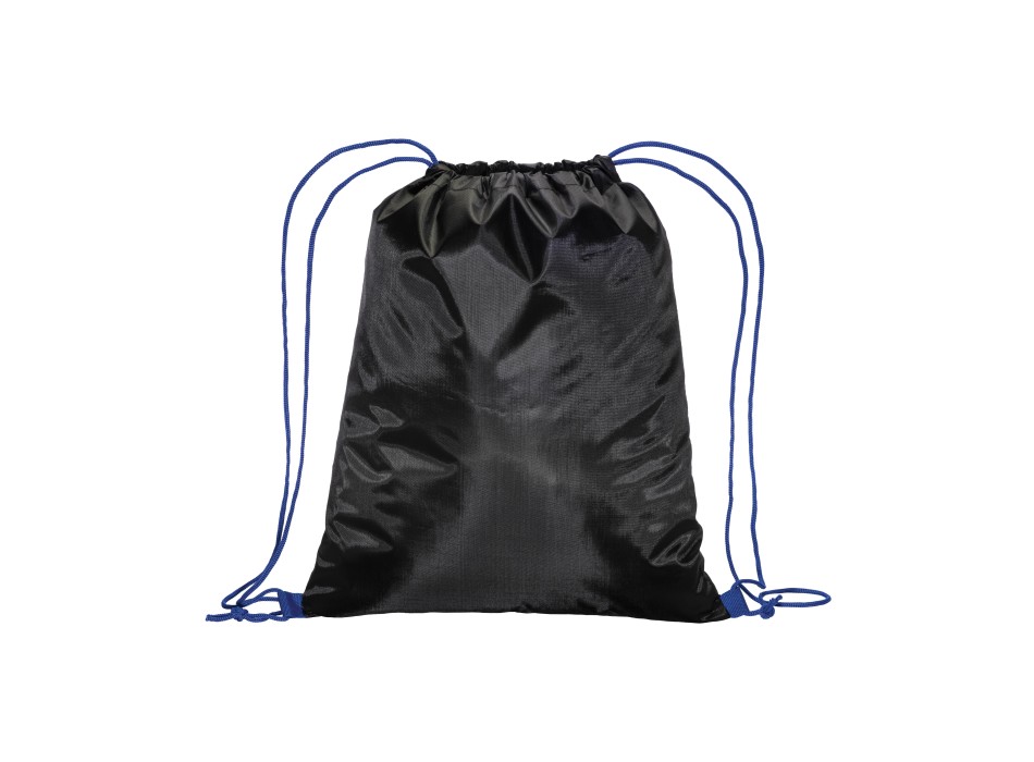 Zainetto nero in poliestere 210 T con chiusura a strozzo e cordini colorati FullGadgets.com