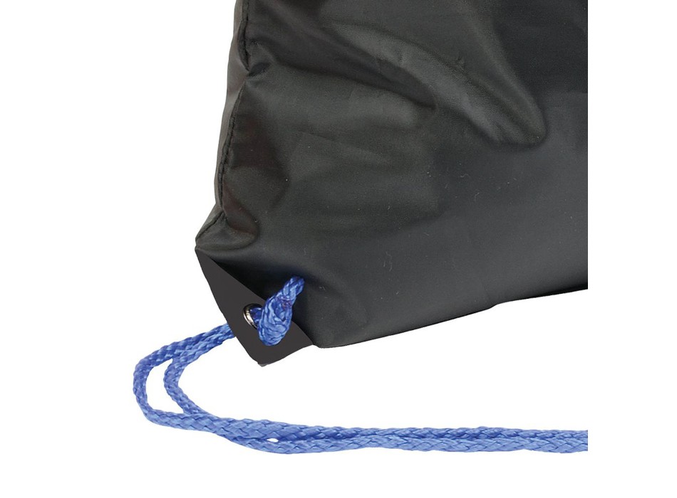 Zainetto nero in Polyester 210 T, manici colorati e angoli rinforzati neri FullGadgets.com