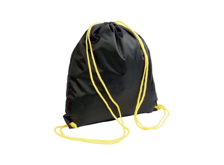 Zainetto nero in Polyester 210 T, manici colorati e angoli rinforzati neri FullGadgets.com