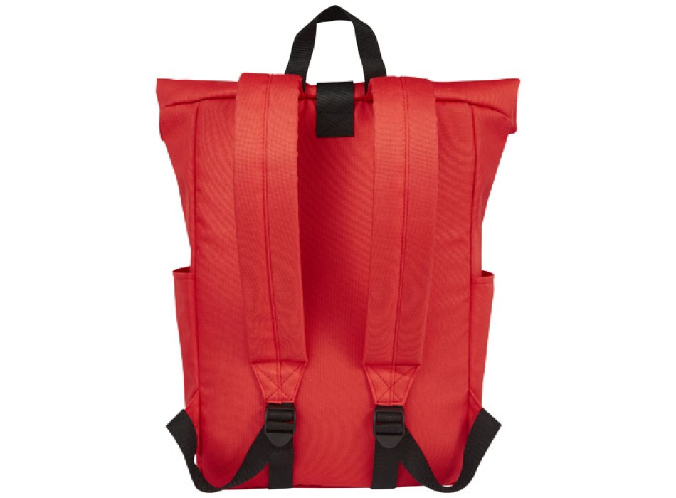 Zaino con chiusura arrotolabile per portatile da 15,6" in PET riciclato certificato GRS Byron 18L FullGadgets.com