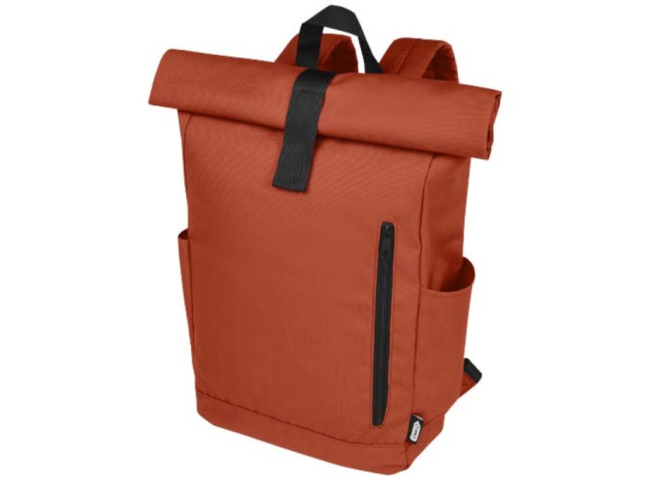 Zaino con chiusura arrotolabile per portatile da 15,6" in PET riciclato certificato GRS Byron 18L FullGadgets.com
