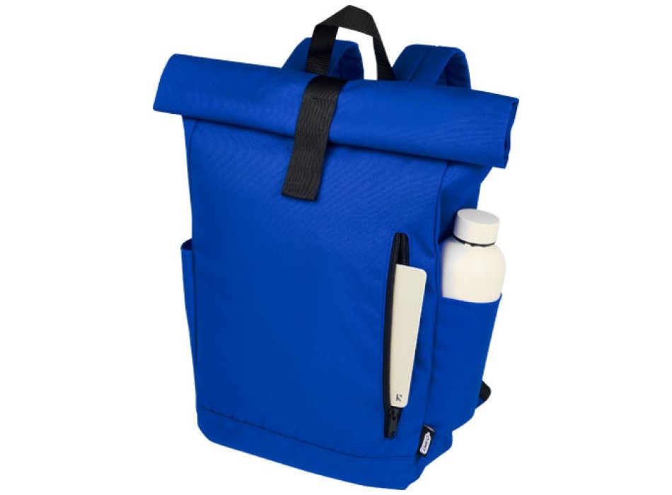 Zaino con chiusura arrotolabile per portatile da 15,6" in PET riciclato certificato GRS Byron 18L FullGadgets.com