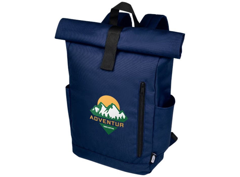 Zaino con chiusura arrotolabile per portatile da 15,6" in PET riciclato certificato GRS Byron 18L FullGadgets.com