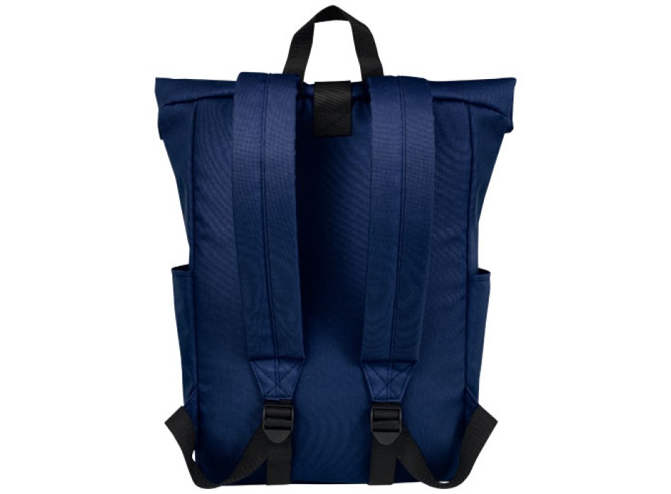 Zaino con chiusura arrotolabile per portatile da 15,6" in PET riciclato certificato GRS Byron 18L FullGadgets.com