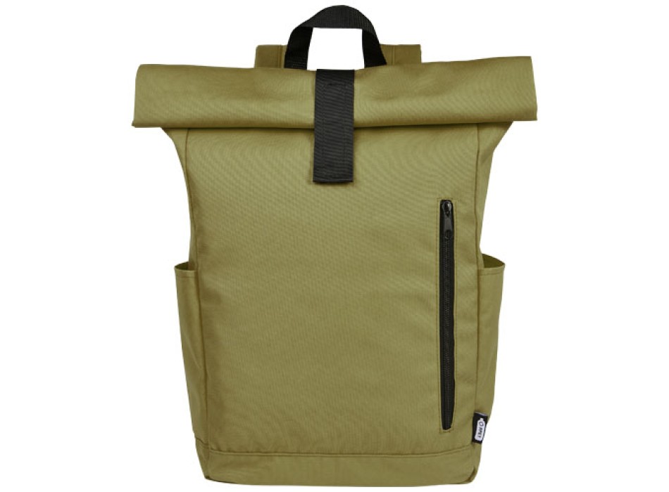 Zaino con chiusura arrotolabile per portatile da 15,6" in PET riciclato certificato GRS Byron 18L FullGadgets.com