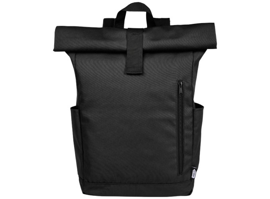 Zaino con chiusura arrotolabile per portatile da 15,6" in PET riciclato certificato GRS Byron 18L FullGadgets.com