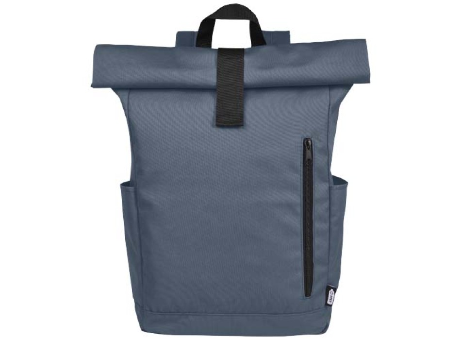 Zaino con chiusura arrotolabile per portatile da 15,6" in PET riciclato certificato GRS Byron 18L FullGadgets.com