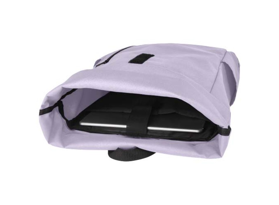 Zaino con chiusura arrotolabile per portatile da 15,6" in PET riciclato certificato GRS Byron 18L FullGadgets.com