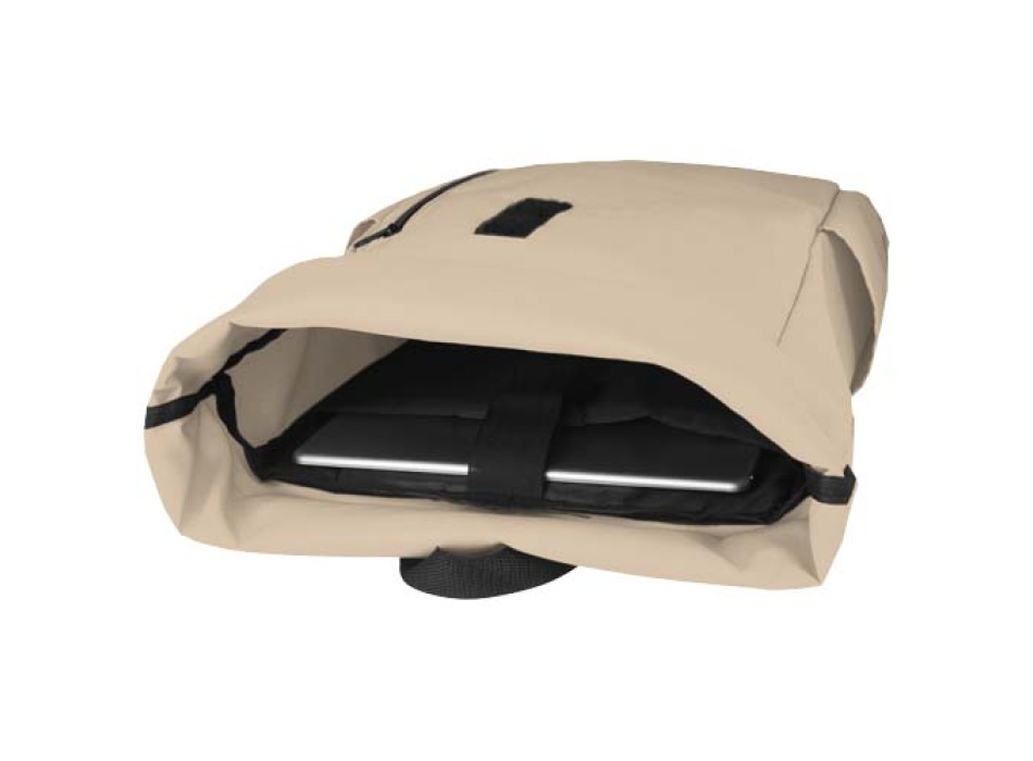 Zaino con chiusura arrotolabile per portatile da 15,6" in PET riciclato certificato GRS Byron 18L FullGadgets.com