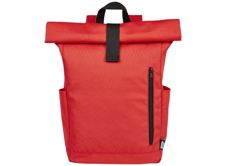 Zaino con chiusura arrotolabile per portatile da 15,6" in PET riciclato certificato GRS Byron 18L FullGadgets.com