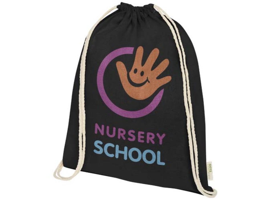 Zaino con cordoncino Orissa da 140 g/m² in cotone organico - 5L FullGadgets.com