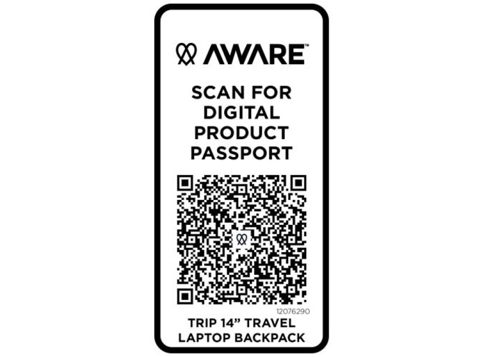 Zaino da viaggio per portatile da 14" in materiale riciclato da 9 litri Trip Aware™ FullGadgets.com