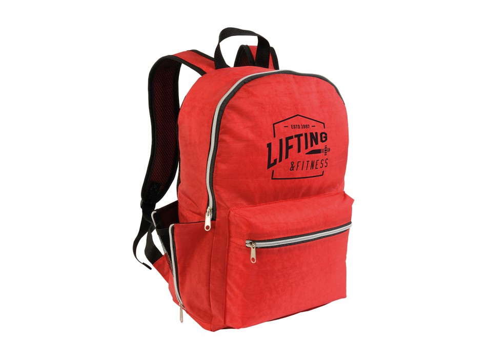 Zaino in nylon 420d con 4 tasche di cui 2 laterali a zip retinate FullGadgets.com