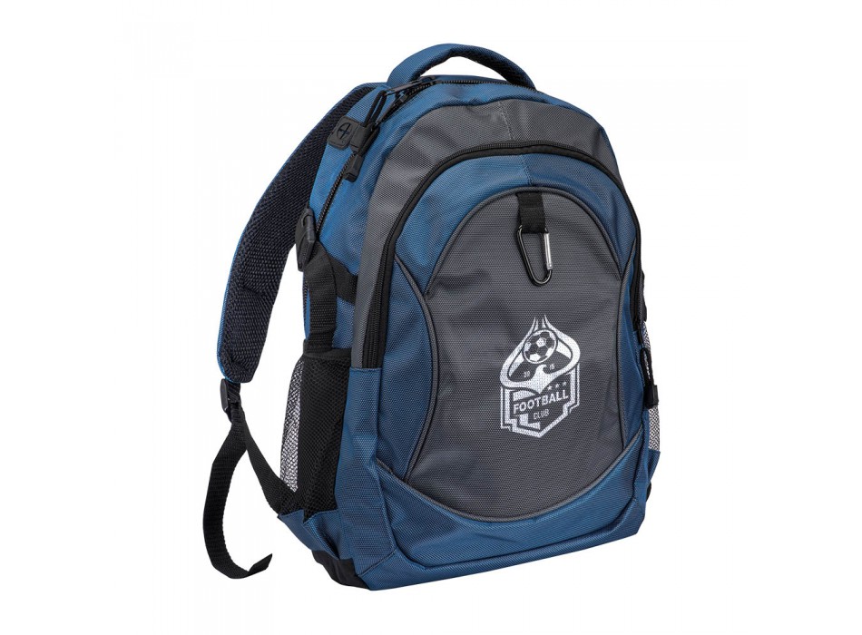 Zaino in poliestere 1680d con 4 tasche di cui 2 laterali retinate e moschettone FullGadgets.com