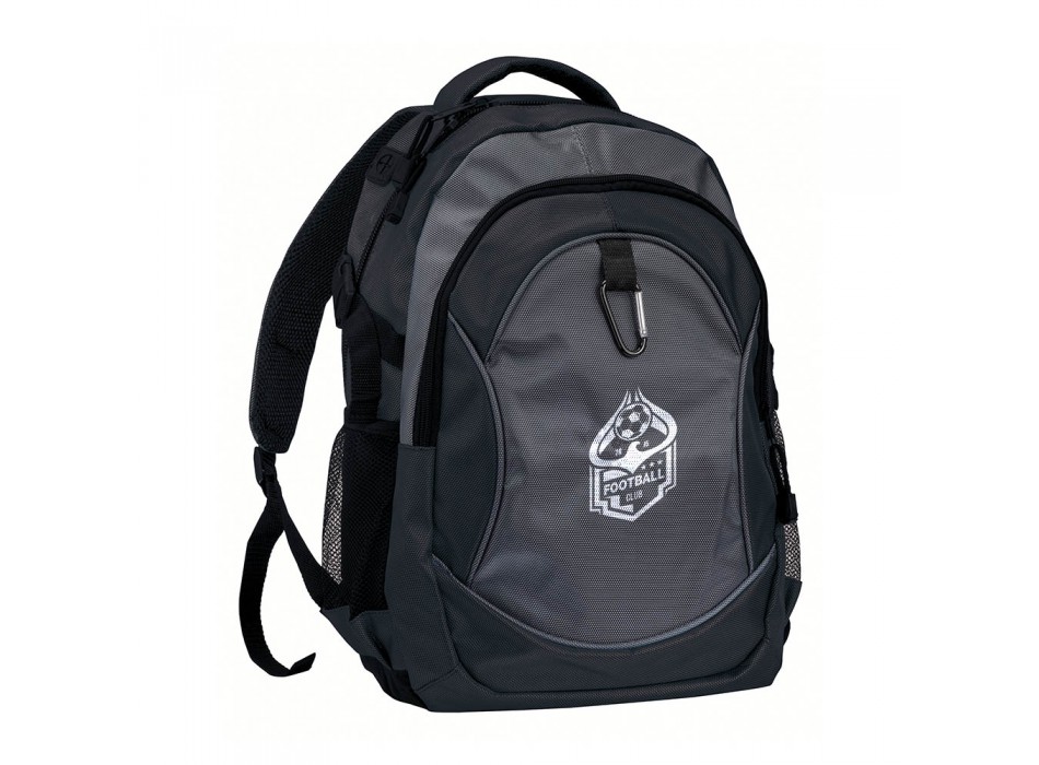 Zaino in poliestere 1680d con 4 tasche di cui 2 laterali retinate e moschettone FullGadgets.com