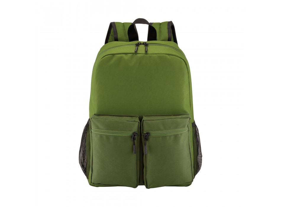 Zaino in poliestere 600d con cinque tasche di cui due laterali retinate, spallacci regol. FullGadgets.com