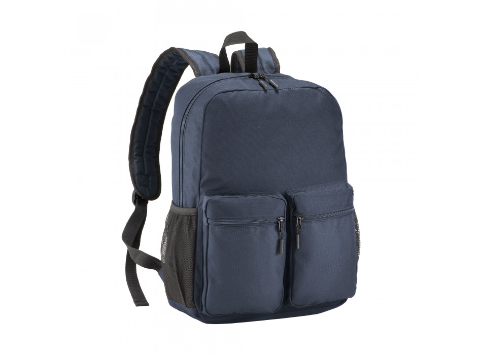 Zaino in poliestere 600d con cinque tasche di cui due laterali retinate, spallacci regol. FullGadgets.com