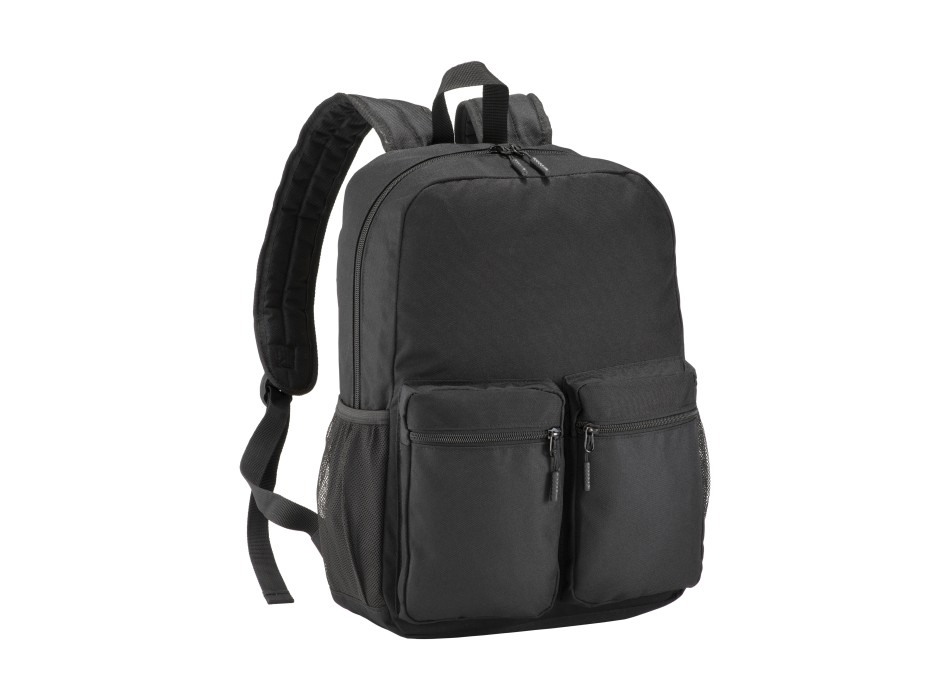 Zaino in poliestere 600D con cinque tasche di cui due laterali retinate, spallacci regol. FullGadgets.com