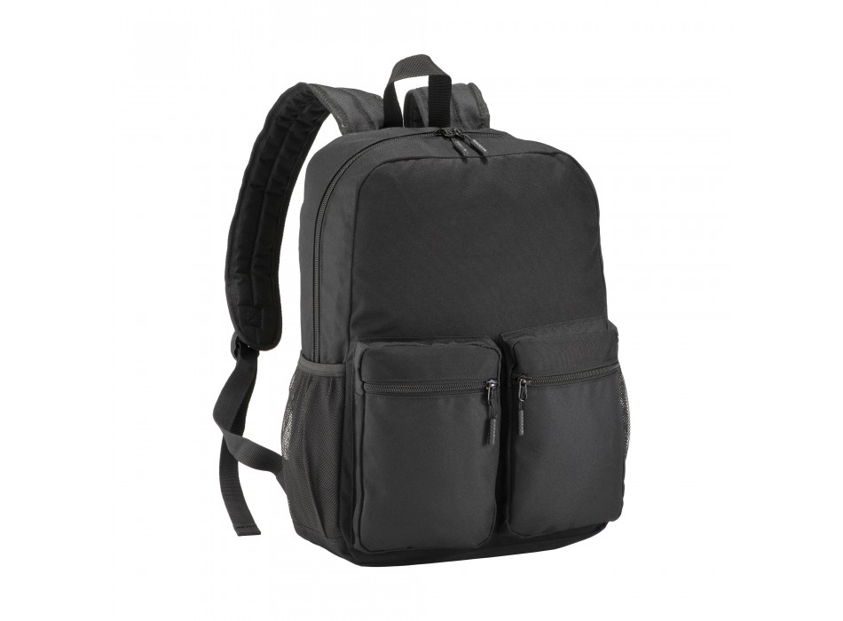 Zaino in poliestere 600d con cinque tasche di cui due laterali retinate, spallacci regol. FullGadgets.com