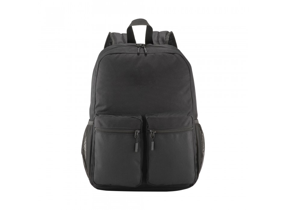 Zaino in poliestere 600d con cinque tasche di cui due laterali retinate, spallacci regol. FullGadgets.com