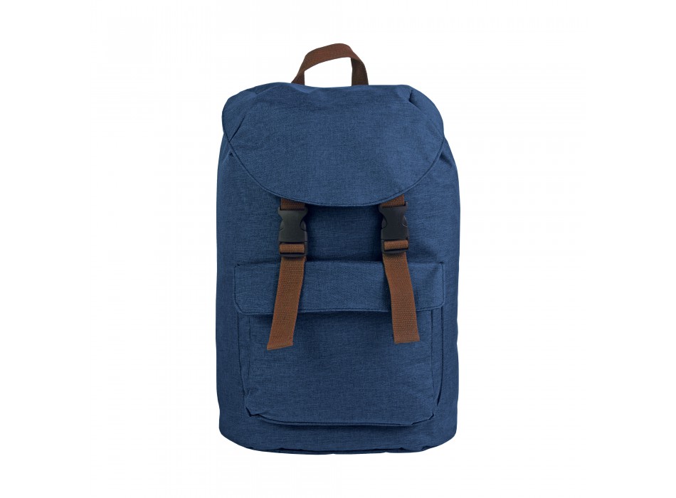 Zaino in poliestere two tone effetto melange con 2 tasche FullGadgets.com