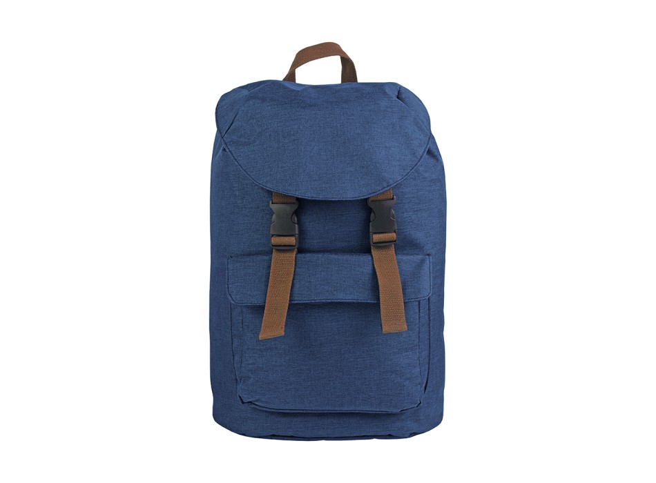 Zaino in poliestere two tone effetto melange con 2 tasche FullGadgets.com