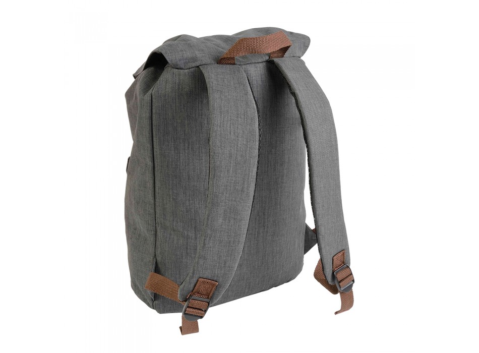 Zaino in poliestere two tone effetto melange con 2 tasche FullGadgets.com