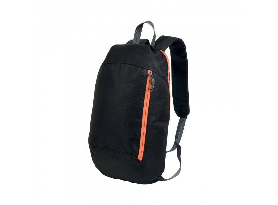 Zaino nero in poliestere 600d con 2 tasche e cerniere colorate FullGadgets.com