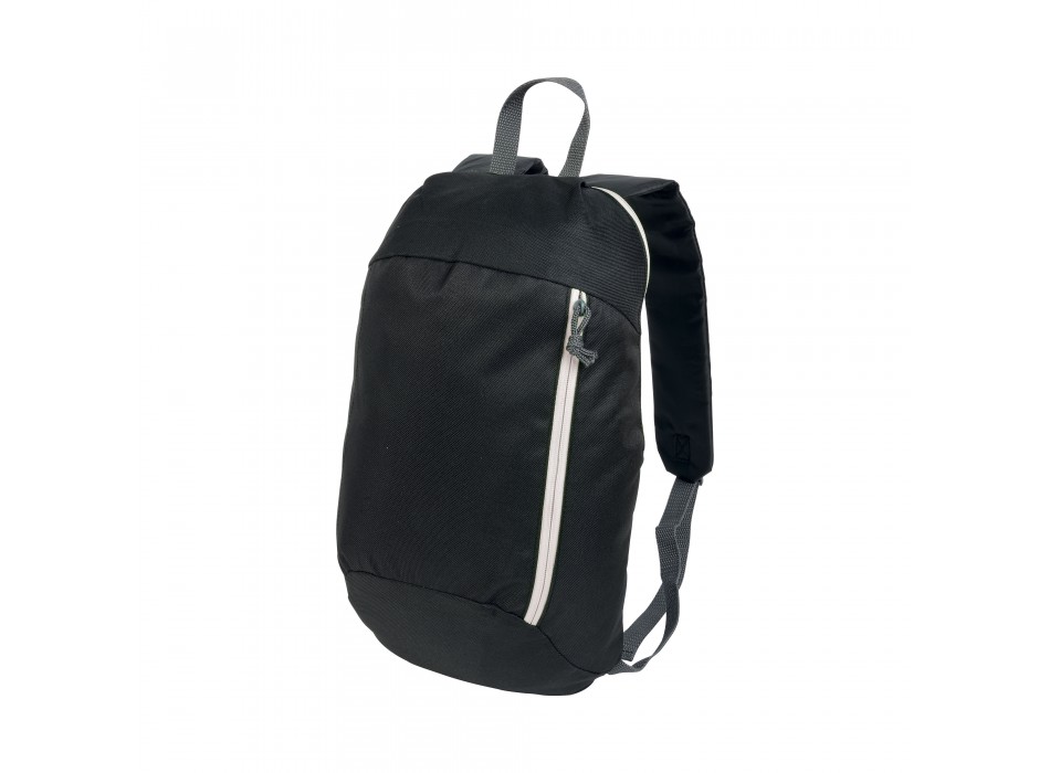 Zaino nero in poliestere 600d con 2 tasche e cerniere colorate FullGadgets.com