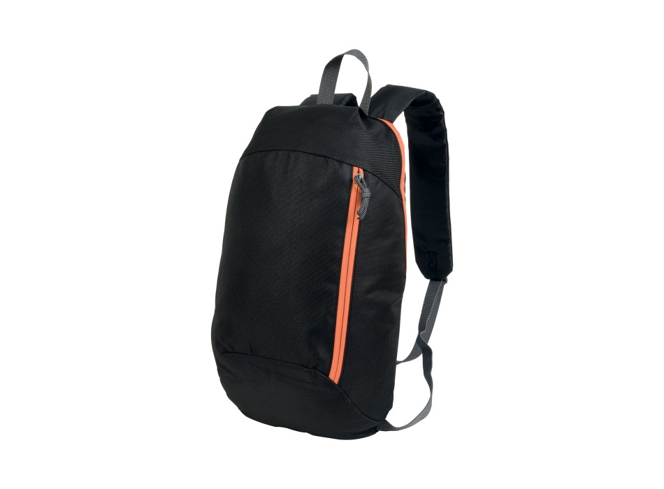 Zaino nero in poliestere 600D con 2 tasche e cerniere colorate FullGadgets.com