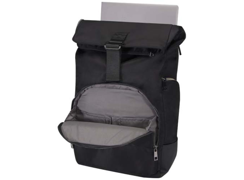 Zaino per portatile da 15,6" in materiale riciclato certificato GRS con chiusura arrotolabile Rhine - 18L FullGadgets.com