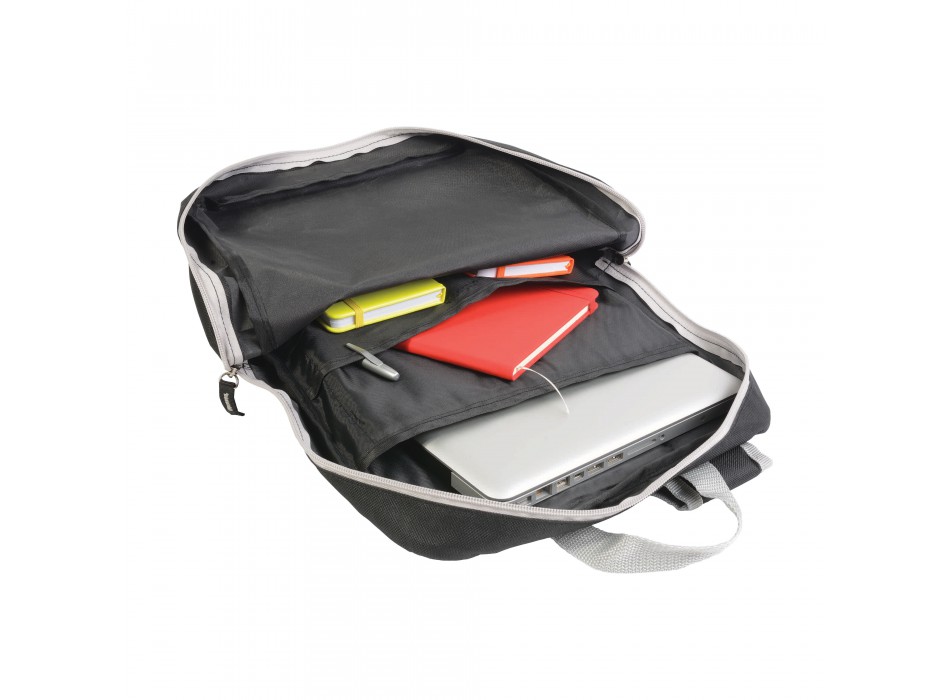 Zaino porta computer in poliestere 600d con 2 tasche.  schienale e spallacci imbottiti FullGadgets.com