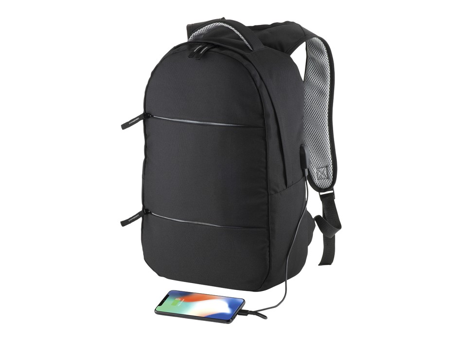 Zaino porta computer in poliestere 600D. Tasca principale porta pc e 3 tasche frontali FullGadgets.com