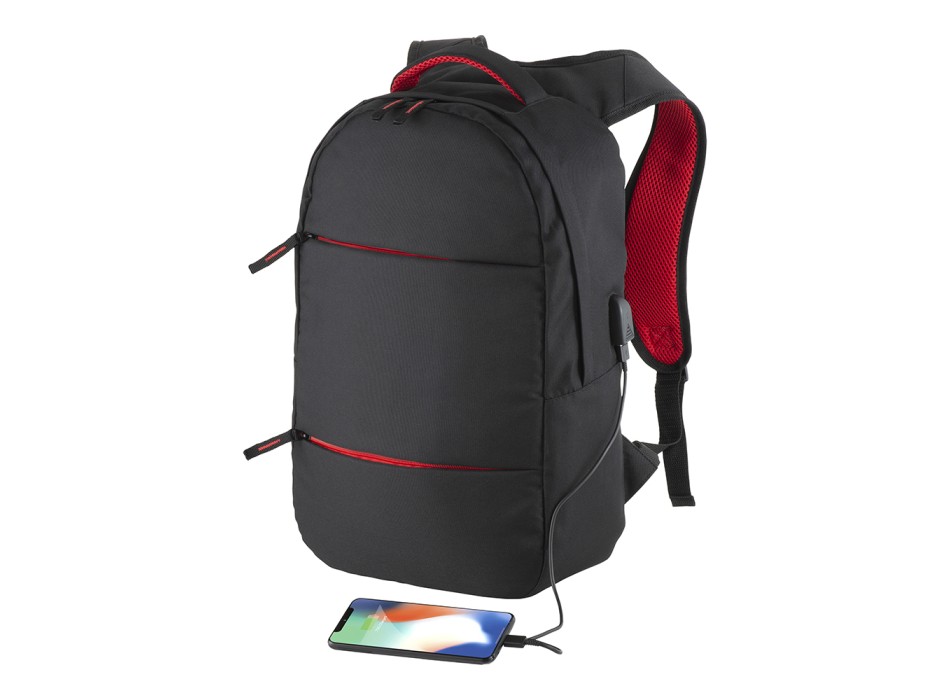 Zaino porta computer in poliestere 600D. Tasca principale porta pc e 3 tasche frontali FullGadgets.com
