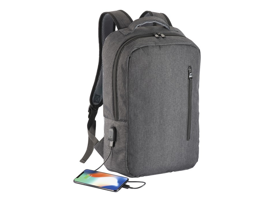 Zaino porta computer poliestere two tone con tre tasche con porta USB esterna FullGadgets.com