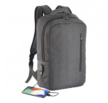 Zaino porta computer poliestere two tone con tre tasche con porta USB esterna FullGadgets.com