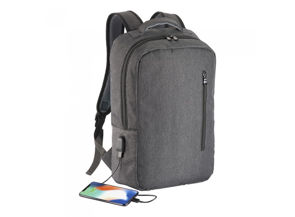 Zaino porta computer poliestere two tone con tre tasche con porta USB esterna FullGadgets.com