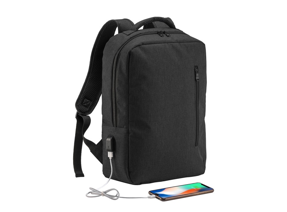 Zaino porta computer poliestere two tone con tre tasche con porta USB esterna FullGadgets.com
