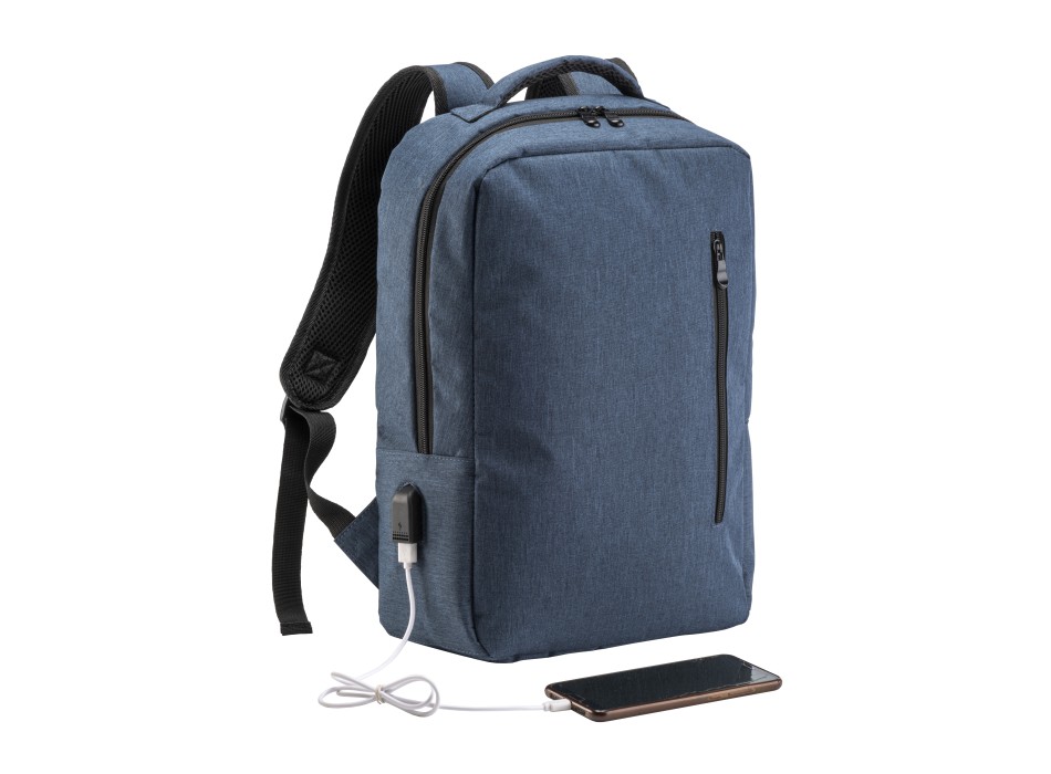 Zaino porta computer poliestere two tone con tre tasche con porta usb esterna FullGadgets.com