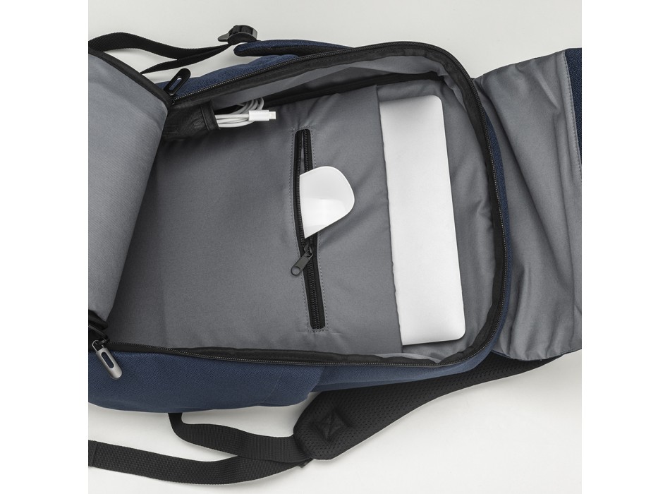 Zaino porta pc (15) in poliestere riciclato jacquard 600D (lining interno in R-PET) FullGadgets.com