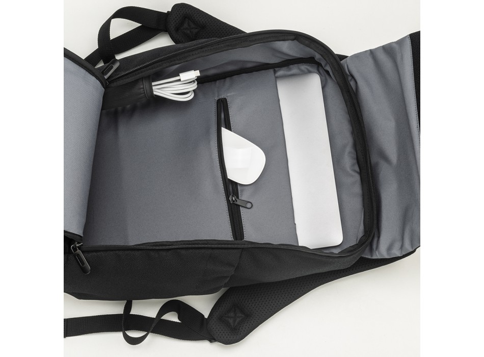 Zaino porta pc (15) in poliestere riciclato jacquard 600D (lining interno in R-PET) FullGadgets.com