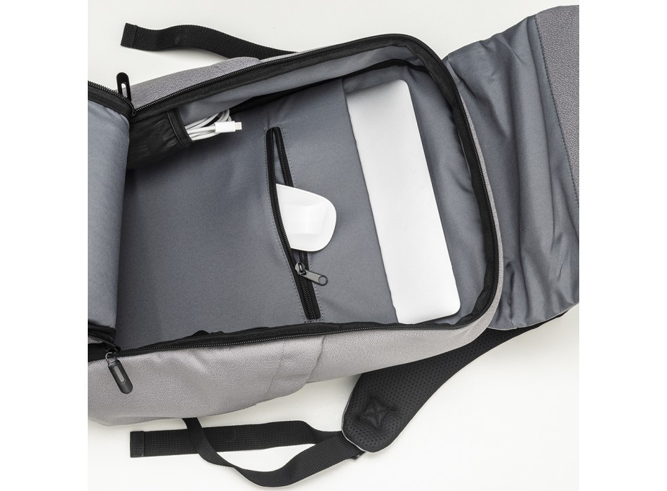 Zaino porta pc (15) in poliestere riciclato jacquard 600D (lining interno in R-PET) FullGadgets.com