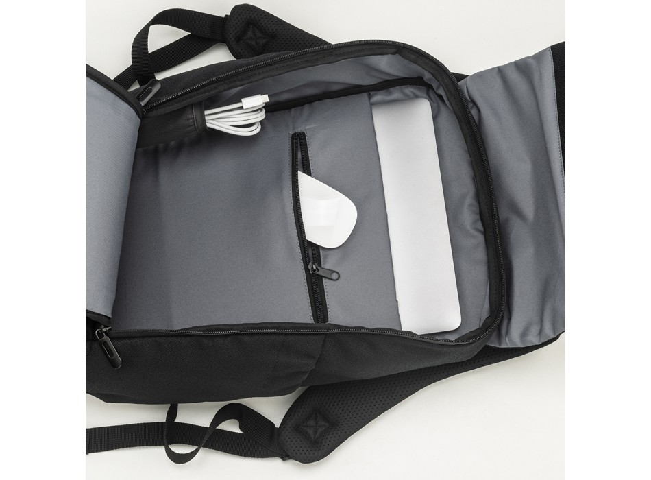 Zaino porta pc (15) in poliestere riciclato jacquard 600D (lining interno in R-PET) FullGadgets.com