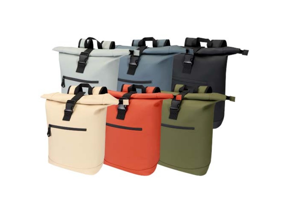 Zaino roll-top per portatile da 15" in materiale riciclato certificato GRS da 18 litri Resi Plus FullGadgets.com